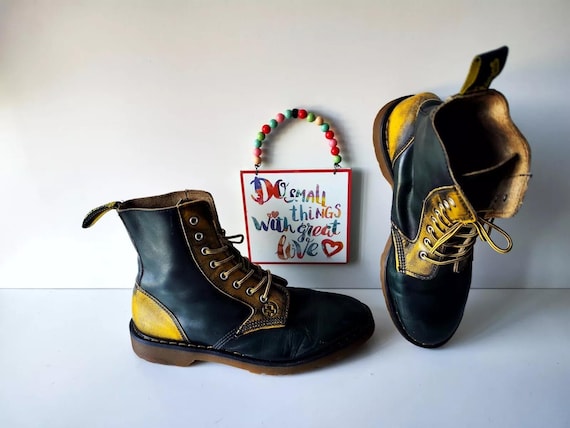 Dr Martens X George Cox 1460 9339 Green Yellow Vintage