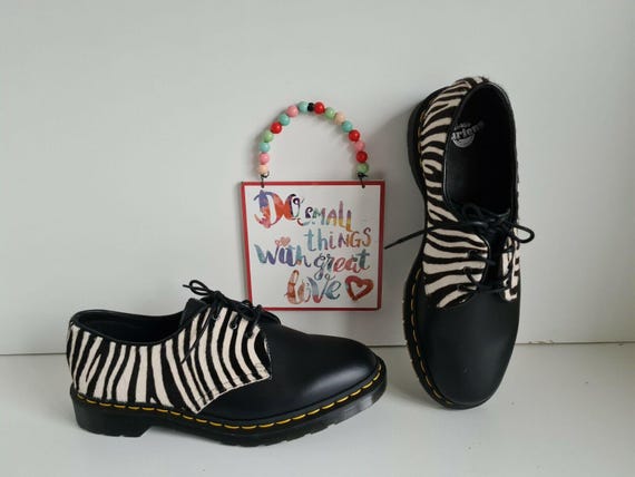 UK11_30cm Dr.Martens 1461 BEX 3ホール ZEBRA Dr Doc Martens Oxford 3 Hole 1461 Zebra Animal Hair Shoes