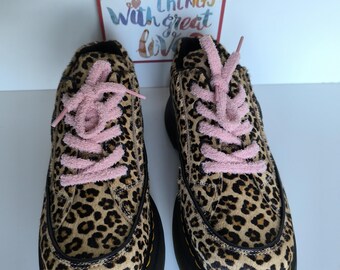 New Dr Martens BUZZ 5i Leopard Print Shoes Sneakers Platform Women