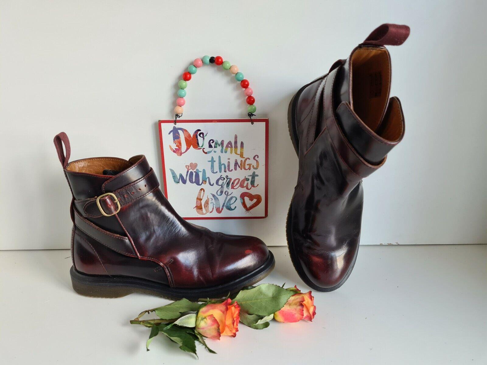 Dr. Martens Teresa Leather Ankle Boots, Cherry Red, UK 5 TERESA 