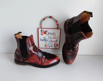 Dr Martens Flora Cherry Arcadia Chelsea Boot Size 7 - Etsy