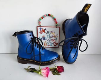 Dr Martens 1460 8 Eye Blue Vintage England Boots UK5 EU38 US7 - Etsy