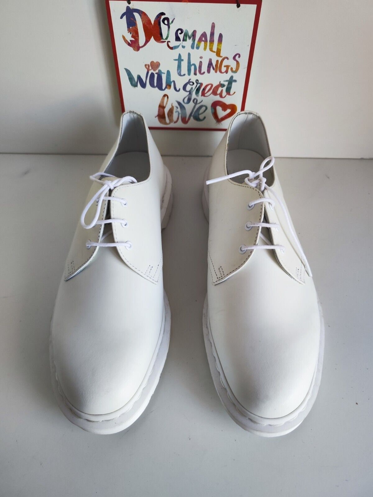 Dr Martens 1461 3 Eye Pascal Mono White Ankle Oxford Shoes UK10