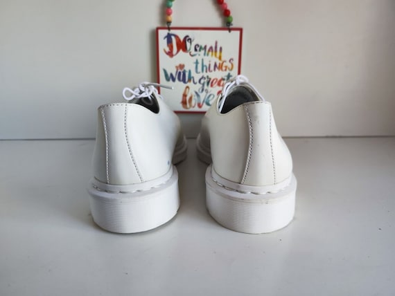 Dr Martens 1461 3 Eye Pascal Mono White Ankle Oxford Shoes UK10