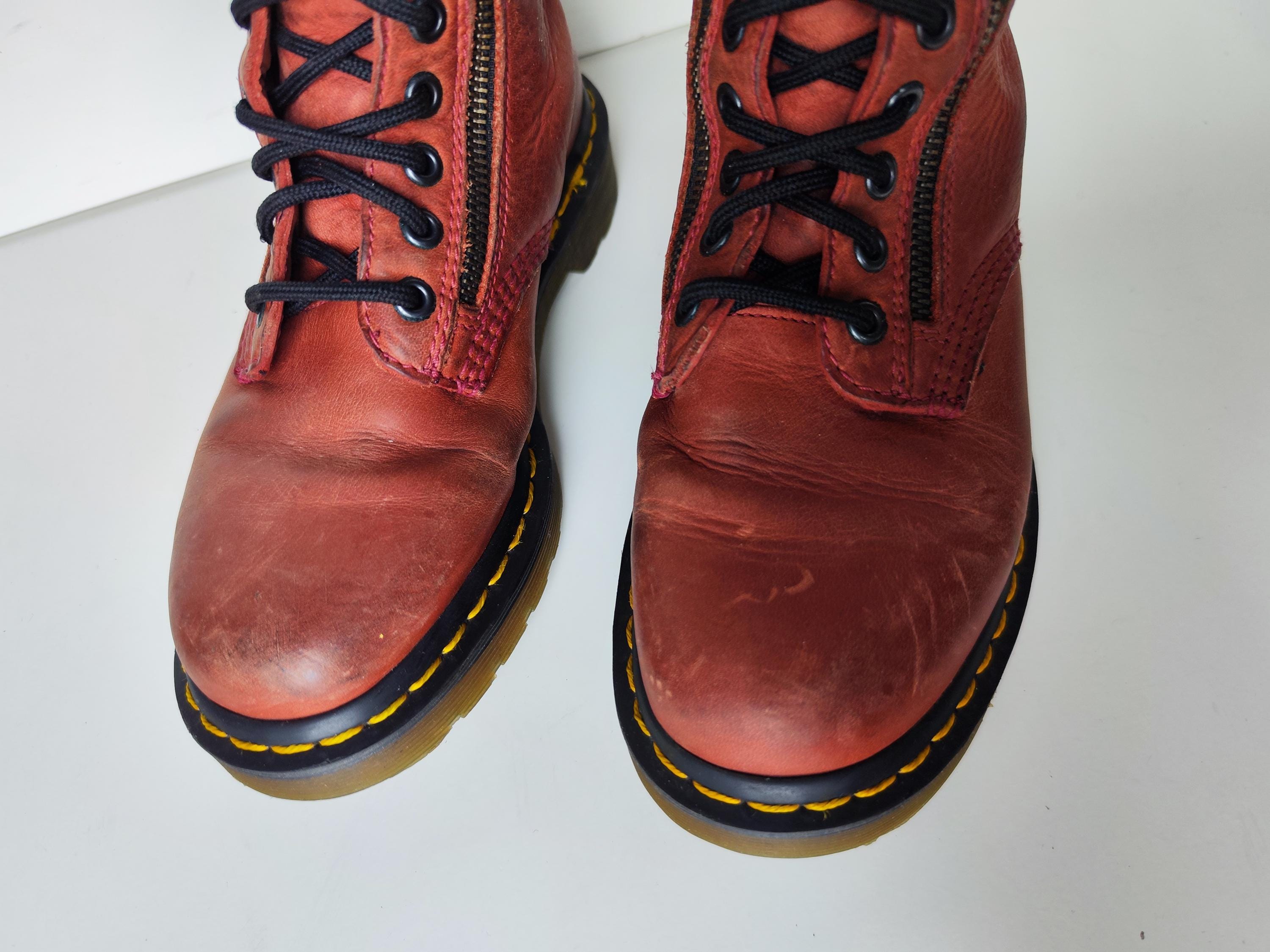 Dr Doc Martens 9733 Double 2 Zip 14 Hole Cherry Oxblood Red Dr Doc Martens 9733 Double 2 Zip 14 Hole Cherry Oxblood Red