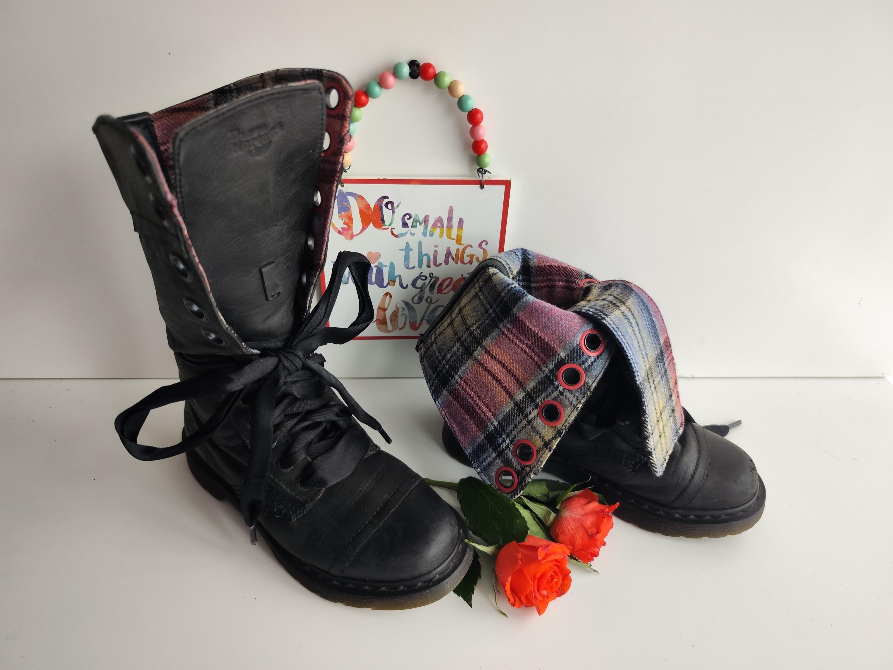 Tartan Doc Martens - Etsy UK