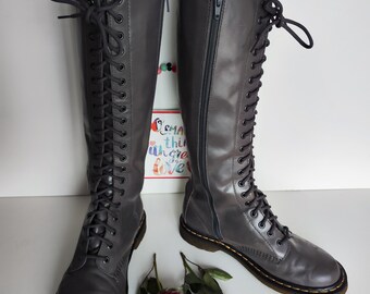 ドクターマーチン イングランド 20ホール ニーハイ 1420 ブラック UK 8