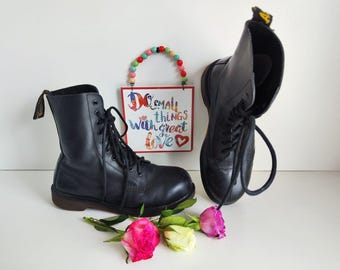Dr. Martens 黒 Yohji Yamamoto × Dr.Martens 10-Eye Side Gore Boots
