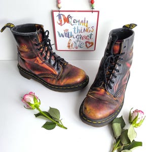 Doc Martens Boots With Flames - Etsy