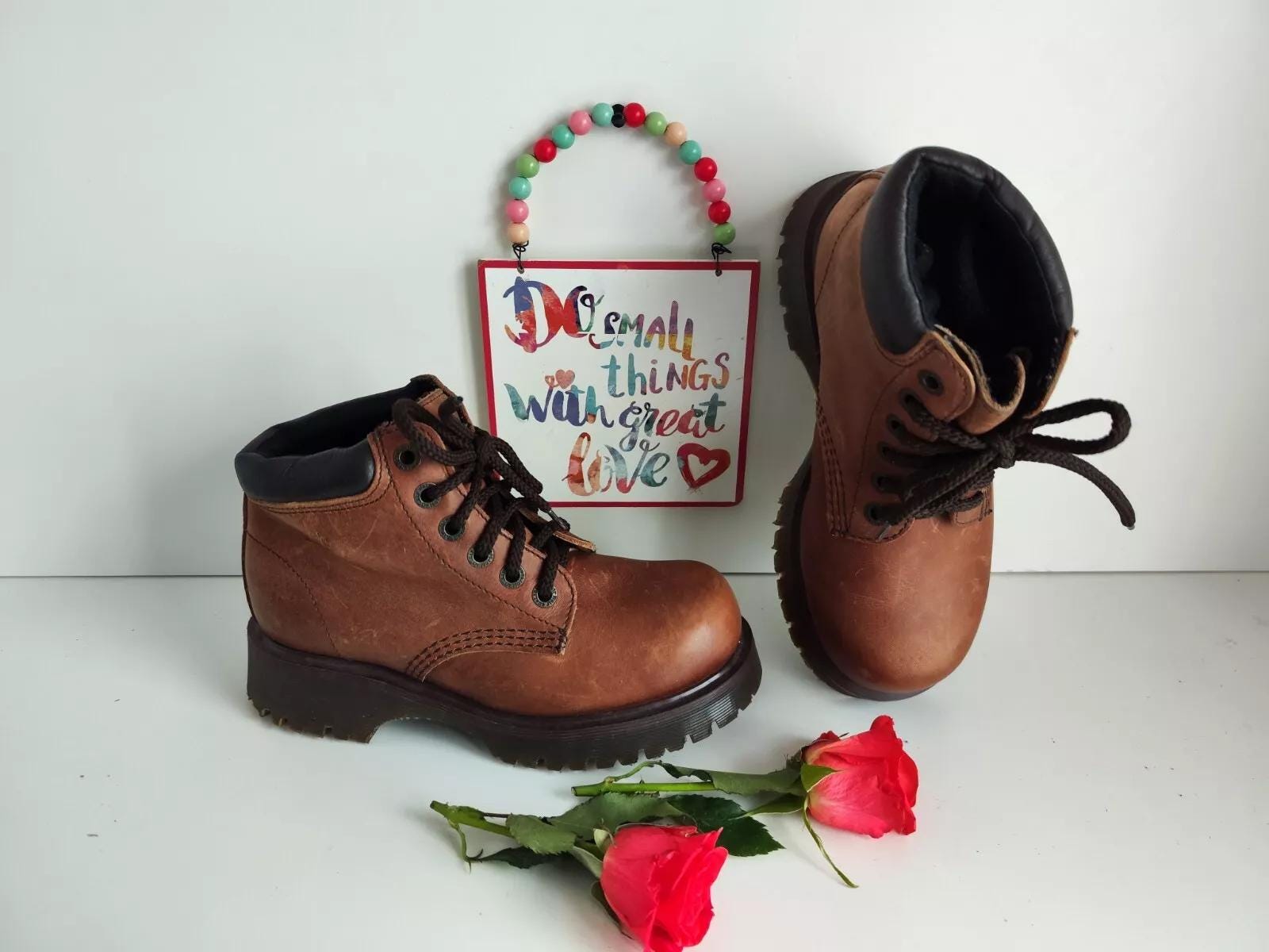 Vintage Doc Dr Martens Hiking Boots Men’s Size 6 Black DM’s Made In England 8732 Vintage Doc Martens Men main image 2