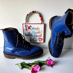 Dr Martens 1460 8 eye navy blue vintage england boots UK5 EU38 US7