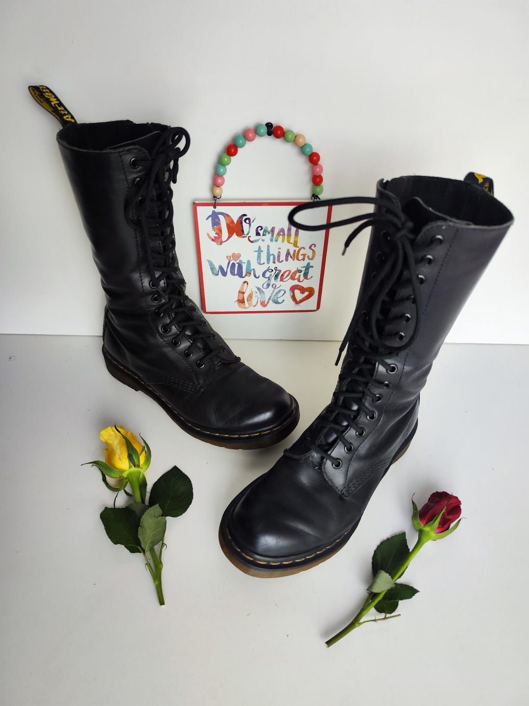Dr Martens 14 Hole 1b99 Black Midcalf Zip Boots UK5 EU38 US7