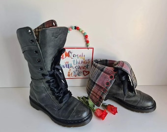 靴 Dr.Martens WILLIS TARTAN UK6 WILLIS BLACK+RED STEWART SMOOTH+TARTAN OXFORD – Posers Hollywood
