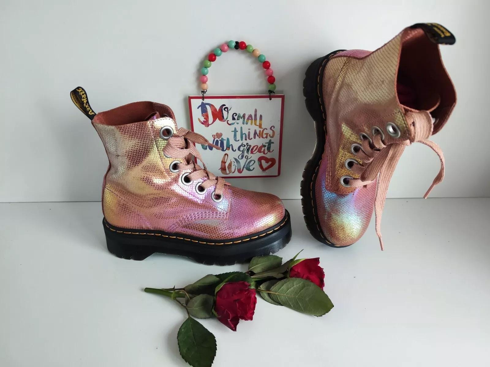 Doc Martens Molly Rainbow Boots Molly Iridescent Vegan Molly