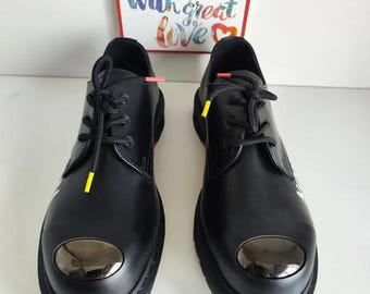 Dr Martens Sex Pistols 1461 Nowhere Boredom Black Exposed Metal