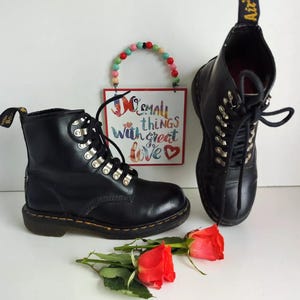 Dr Martens 1460 england vintage hooks black ankle boots UK6 EU39 US8
