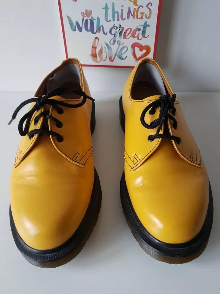 Dr Doc Martens 1461 Yellow 3 Hole Leather Oxford Shoes UK6