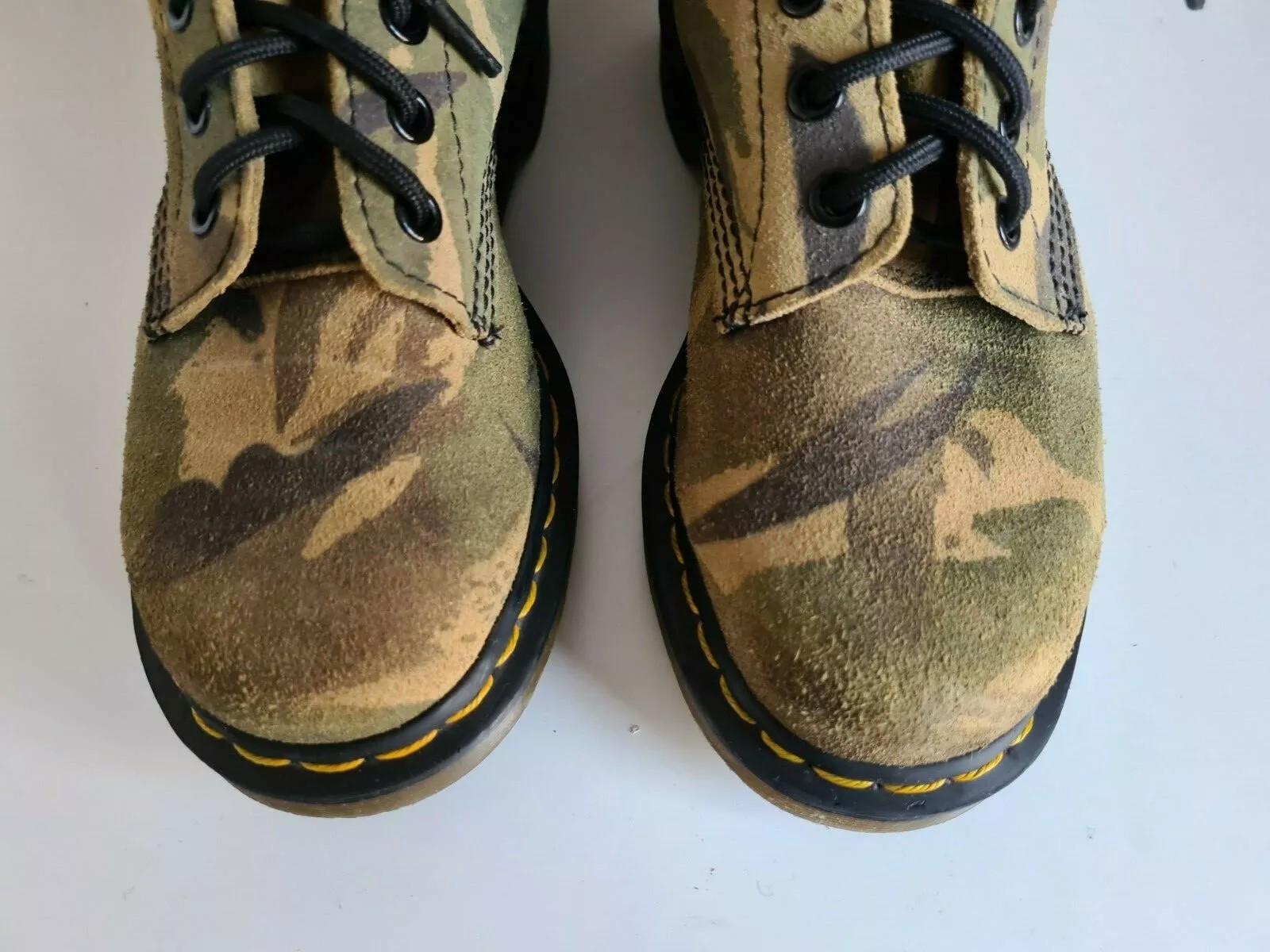 Camo Suede Doc Martens like new Dr Martens Cerren Boots Combat Woman Canvas Military  main image 4