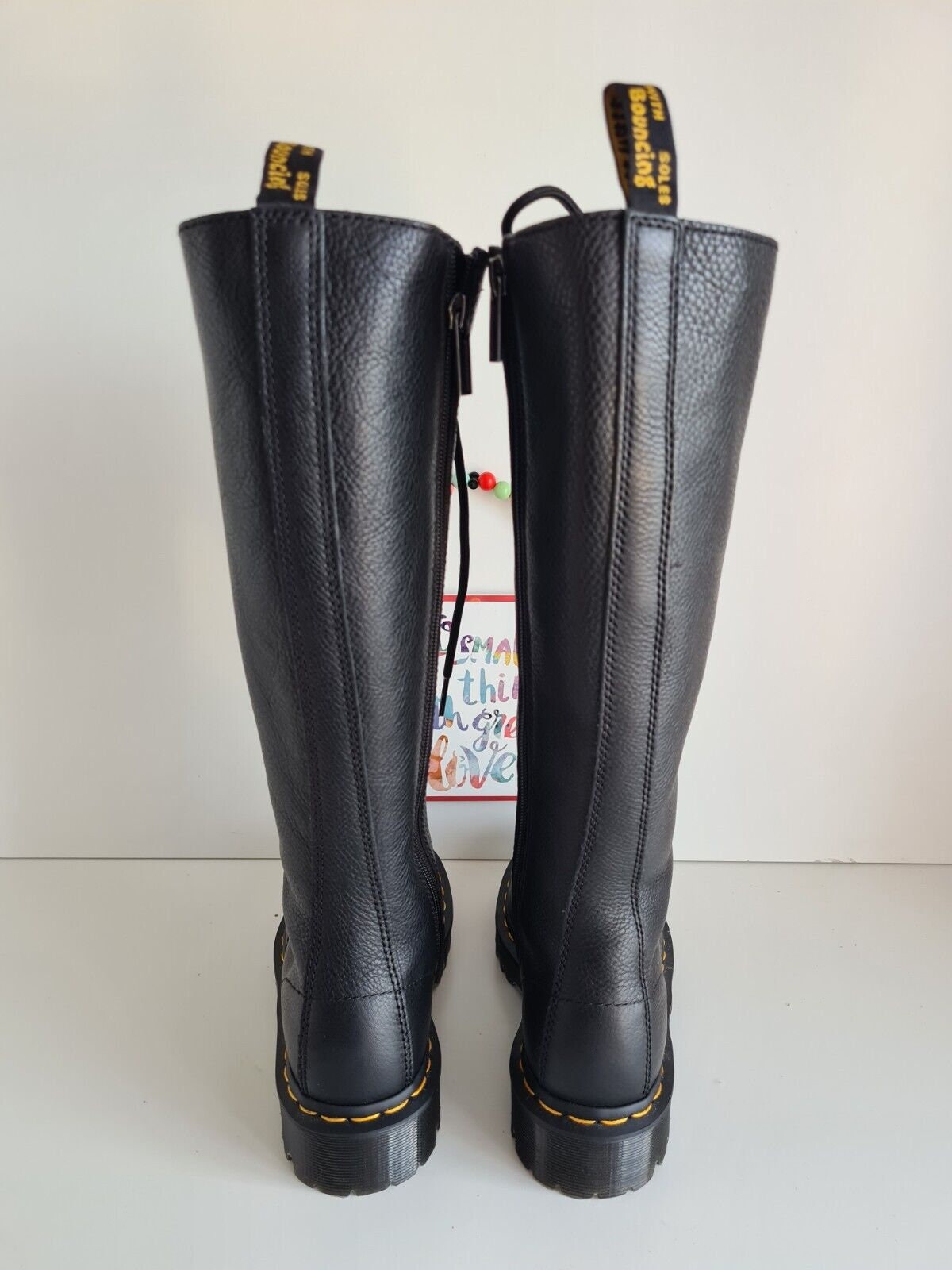 New Dr Martens 1b60 Bex Pisa 20 Eye Black Knee High Boots