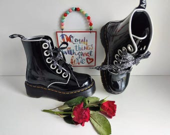 Dr Martens Jadon Max Rebel Boots, Patent Platform, UK4 US6 - Etsy