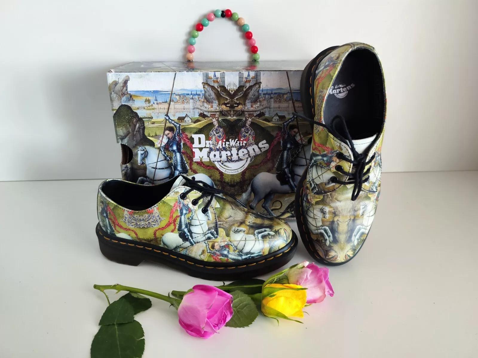 靴 Dr.Martens GEORGE & DRAGON BACKHAND1461 Dr. Martens George and the Dragon Shoes Men's US 12M Printed