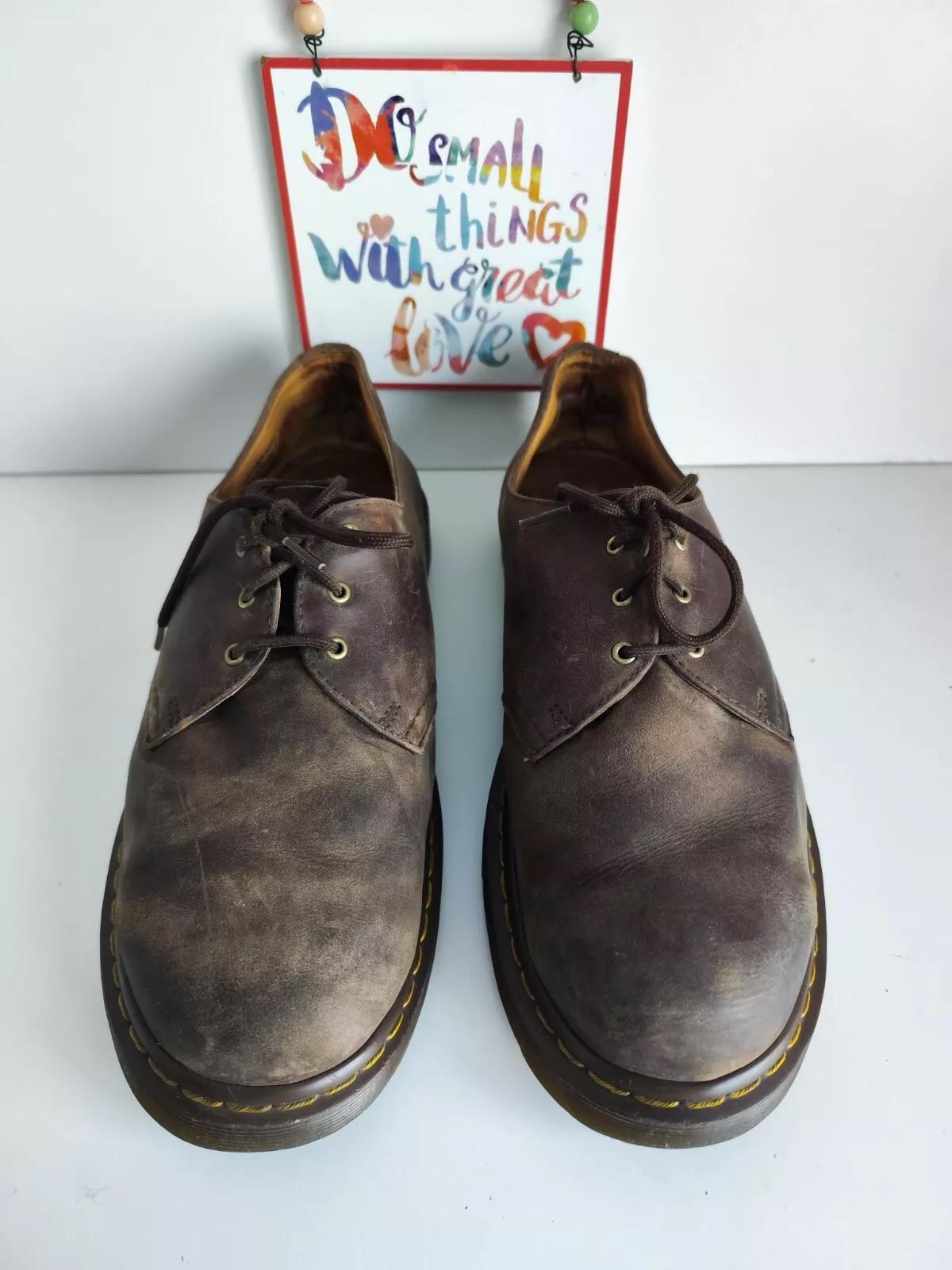 Dr. Martens 1461 3 Eye Crazy Horse Brown Leather Oxford Shoes Men’s US 12 Dr Martens 1461 3 Eye Oxford Crazy Horse Brown Leather Shoes  main image 2