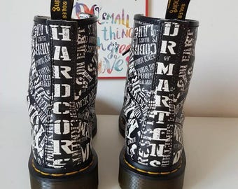 Dr Martens 1A08 Black 4 Hole Made in England Size 5 - Etsy