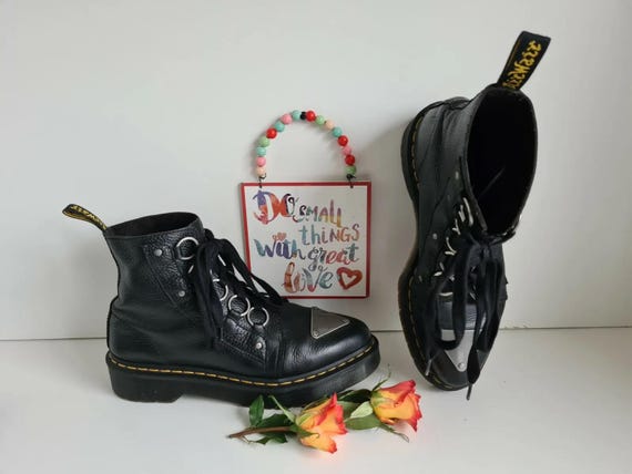 Dr Martens boots Farylle pointed toe exposed metal plate UK8 US10 EU42