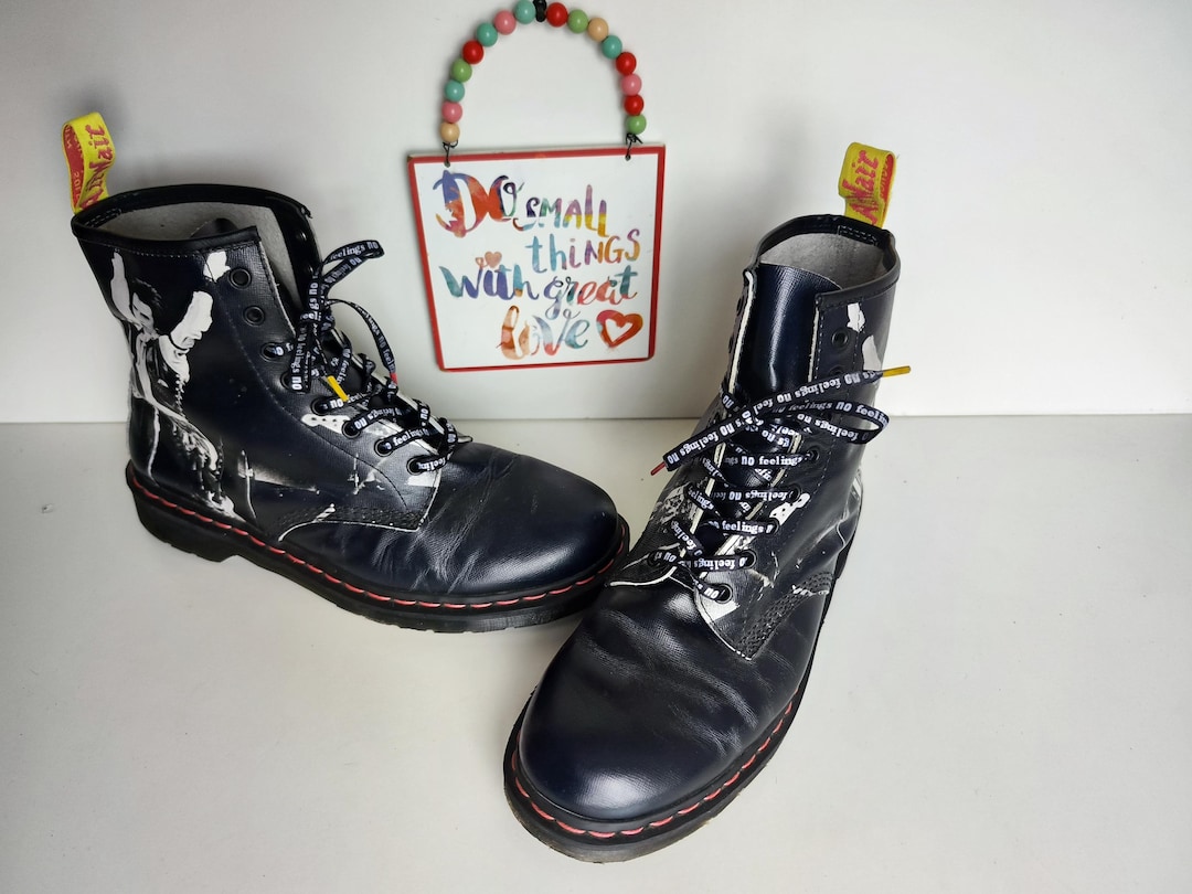 Dr Martens 1460 Hole Pascal Sex Pistols I Wanna Be Me Boots UK11