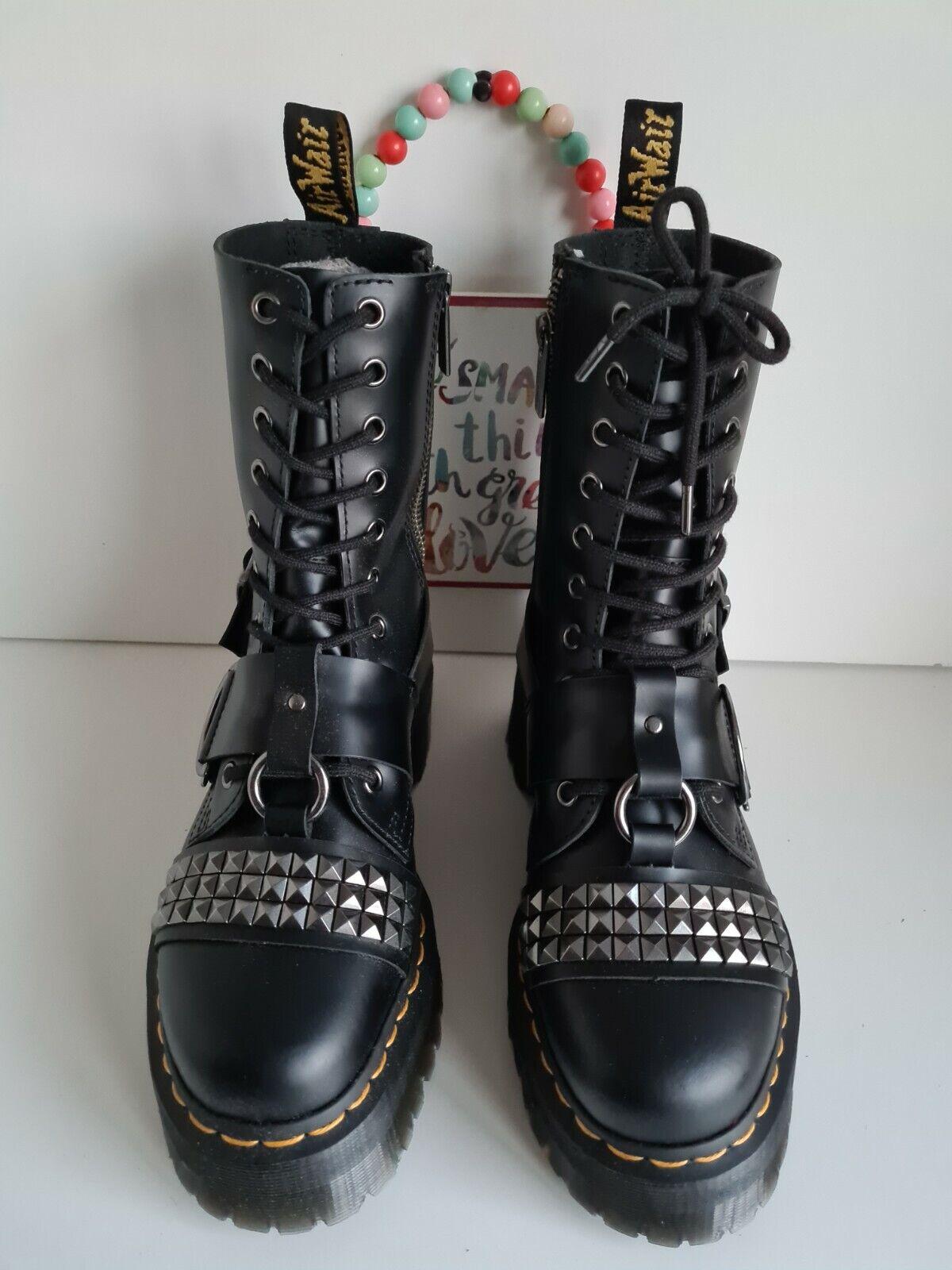 Dr Doc Martens Jadon Hi Stud Buckle Strap Platform Quad Dr Doc Martens Jadon Hi Stud Buckle Strap Platform Quad