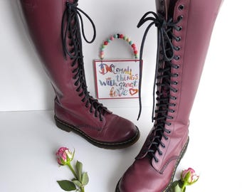 Dr Martens 20 Eye Knee High size 12/ EU 45 MIE Dr. martens 20 eye - Gem main image 4