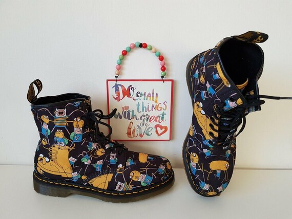 Dr Martens 1460 8 Eye Cartoon Network Adventure Canvas Jake Boots UK10 EU45 Etsy Canada