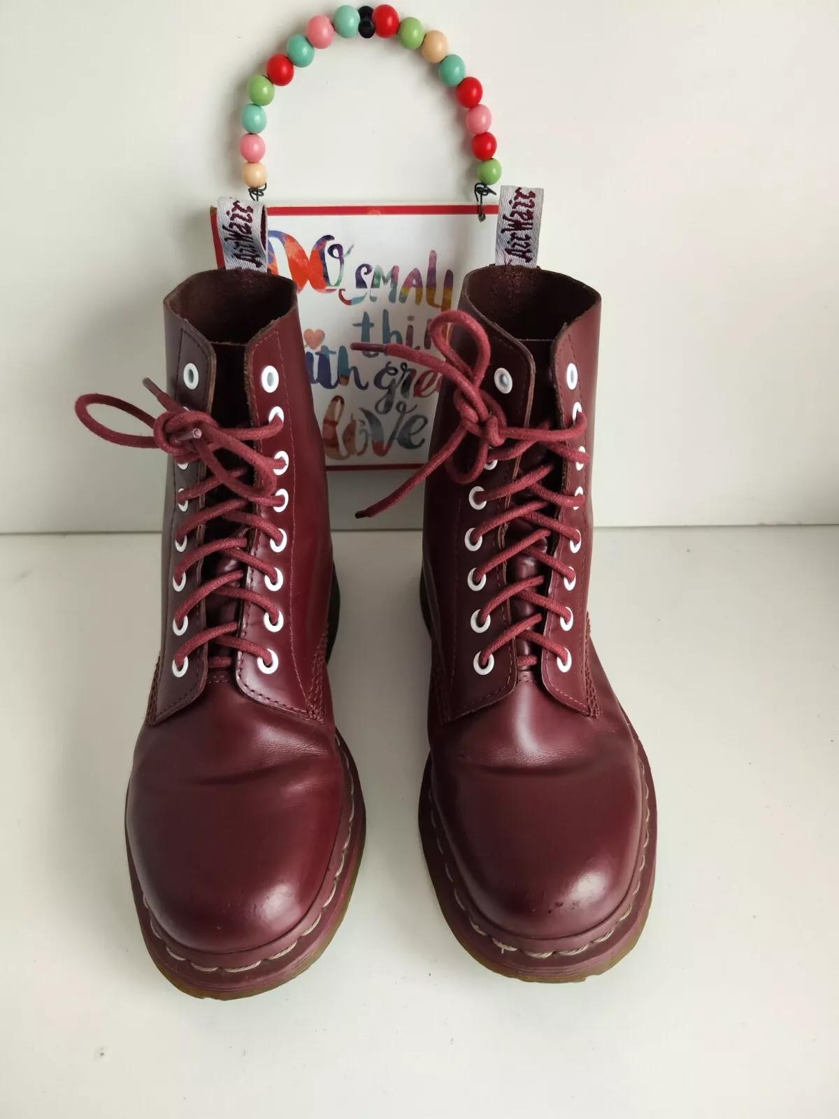 Dr. Martens Pascal 1460 Cherry Red Ankle Boots, UK5 / US7 - Etsy