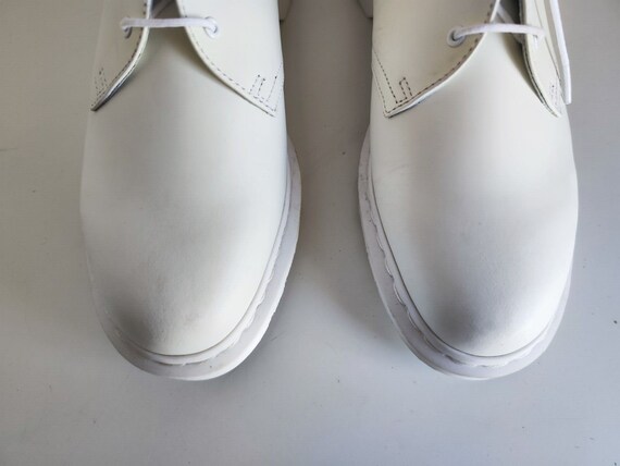 Dr Martens 1461 3 Eye Pascal Mono White Ankle Oxford Shoes UK10