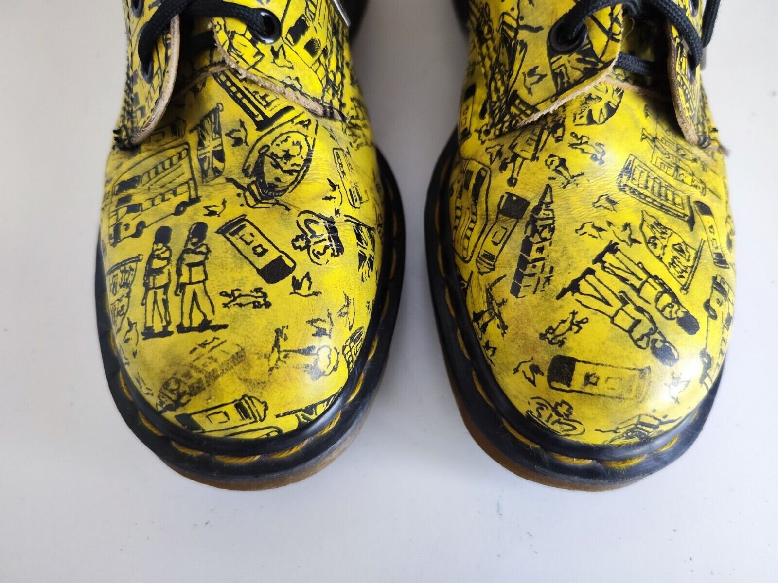 Vintage Made In England Dr. Marten Original Lugsole Stamped Logo 8 Eye UK6 US7 Dr Martens Made in England Wild Cherry 10 Eye Steel Toe Boot  main image 2