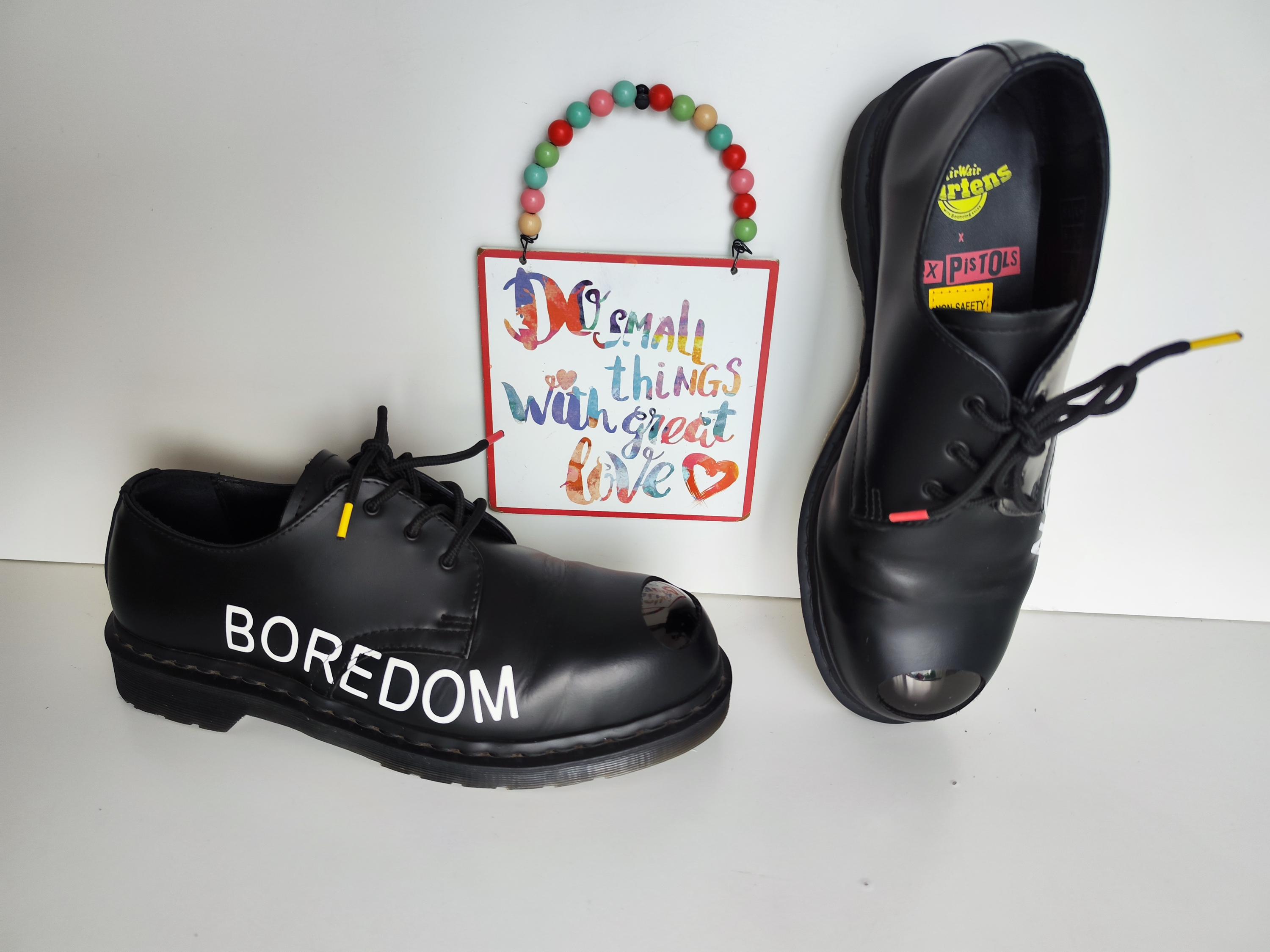 Dr Martens 1461 Sex Pistols Boredom Nowhere Exposed Metal Toe