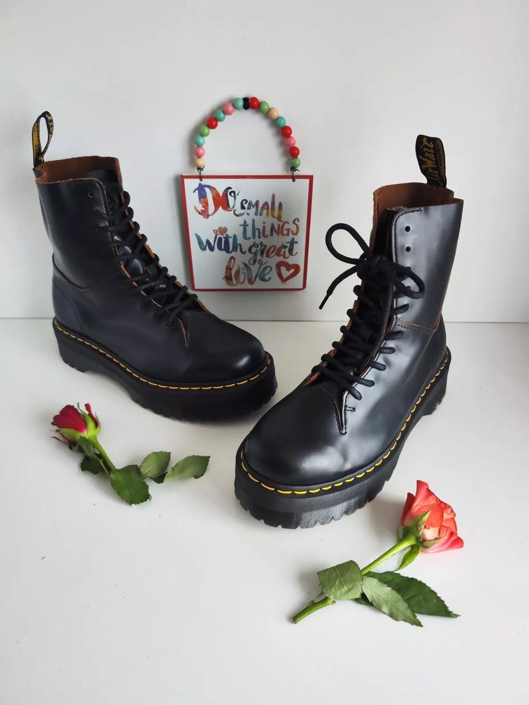 New Dr Martens Jadon Decon Platform Quad Sole Leather Boots UK8