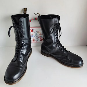 Dr Martens black 14 eye hole 1914 mid calf boots UK15 EU51 US16