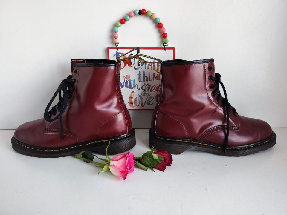 Vintage Dr Martens 1460 Boots, Oxblood Leather, UK6 EU39 US8 - Etsy