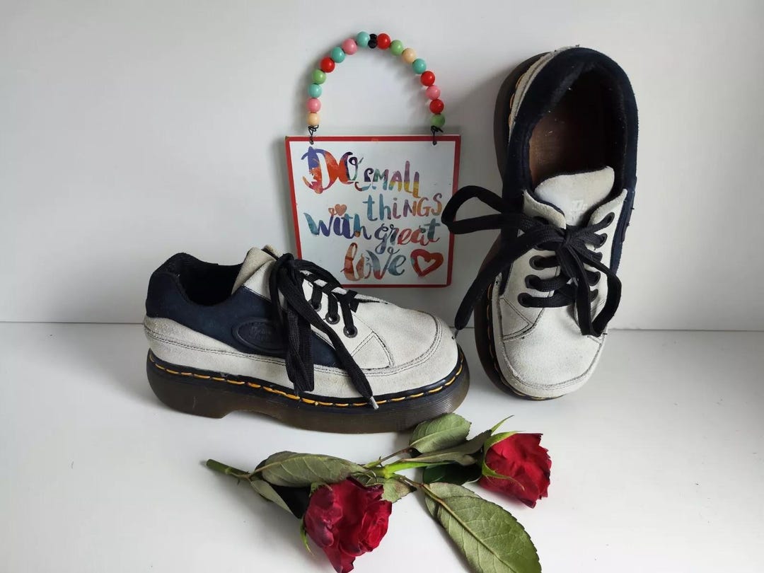 Dr Martens Dms 8363 Vintage England Platform Suede Grey