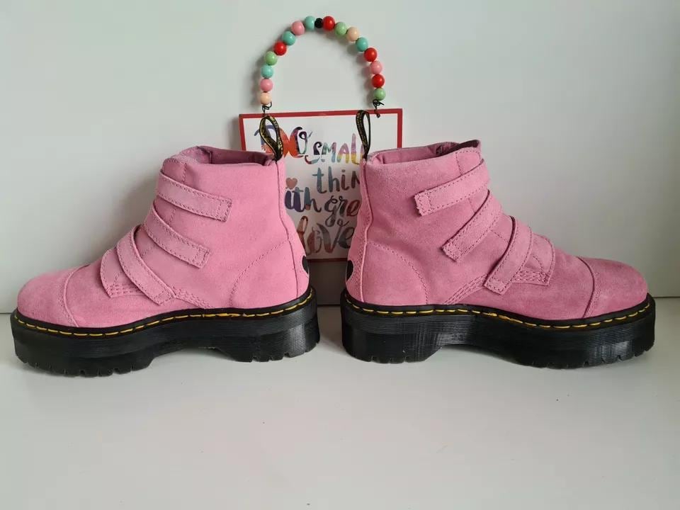 Dr Martens Lazy Oaf Buckle Boots Heart Platform Chunky Quad