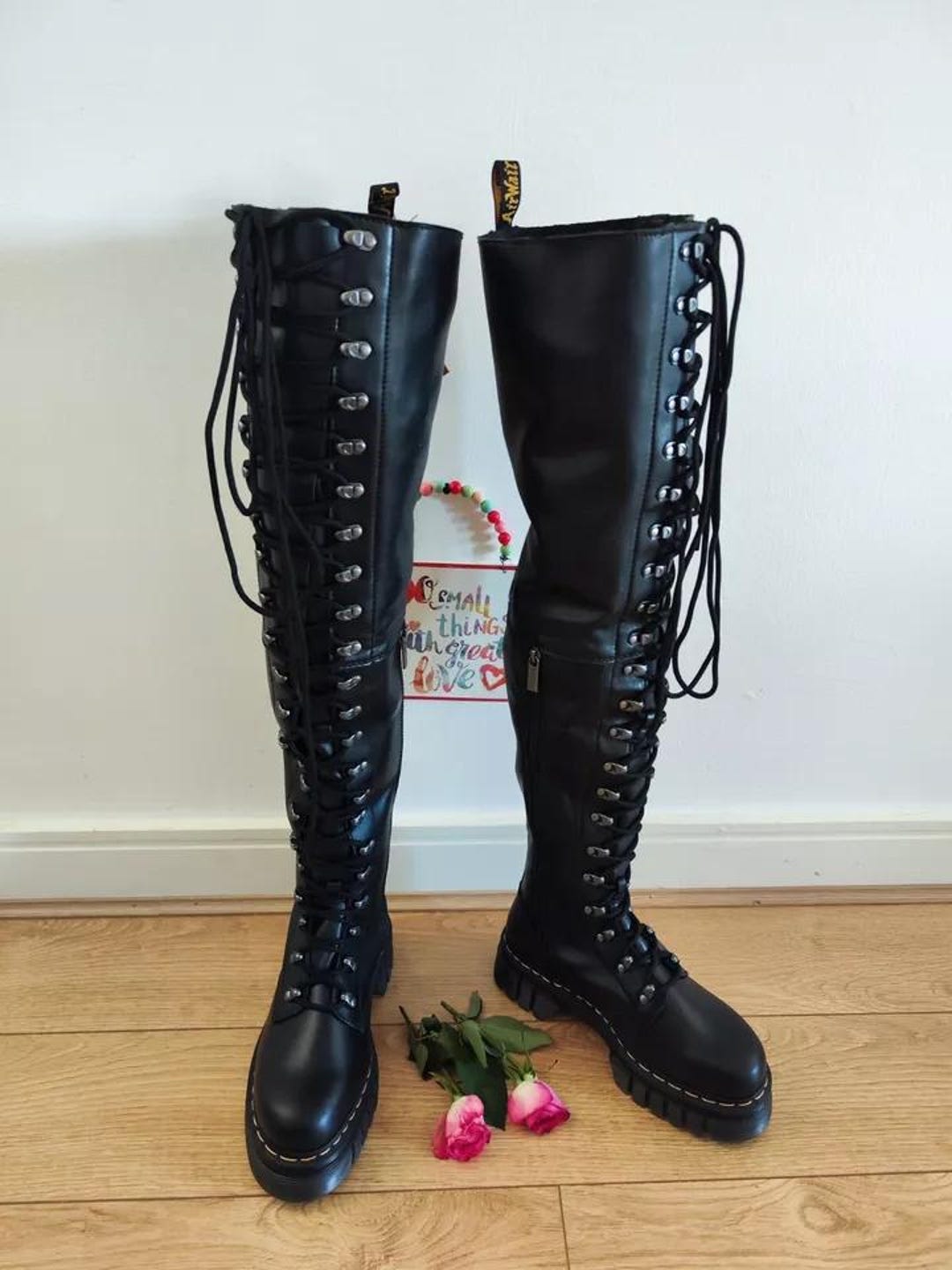 Dr Martens Audrick 22i XTRM Plateau schwarze Stiefel mit doppelter