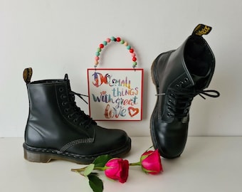 Dr Martens 1460 Green 8 Hole Ankle England Vintage Boots UK 5 EU