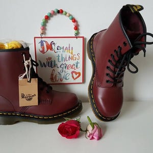 New UK3 EU36 US5 Dr Martens 1460 8 hole pascal cherry red oxblood boots