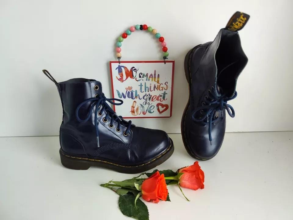 Navy Blue Dr Martens - Etsy