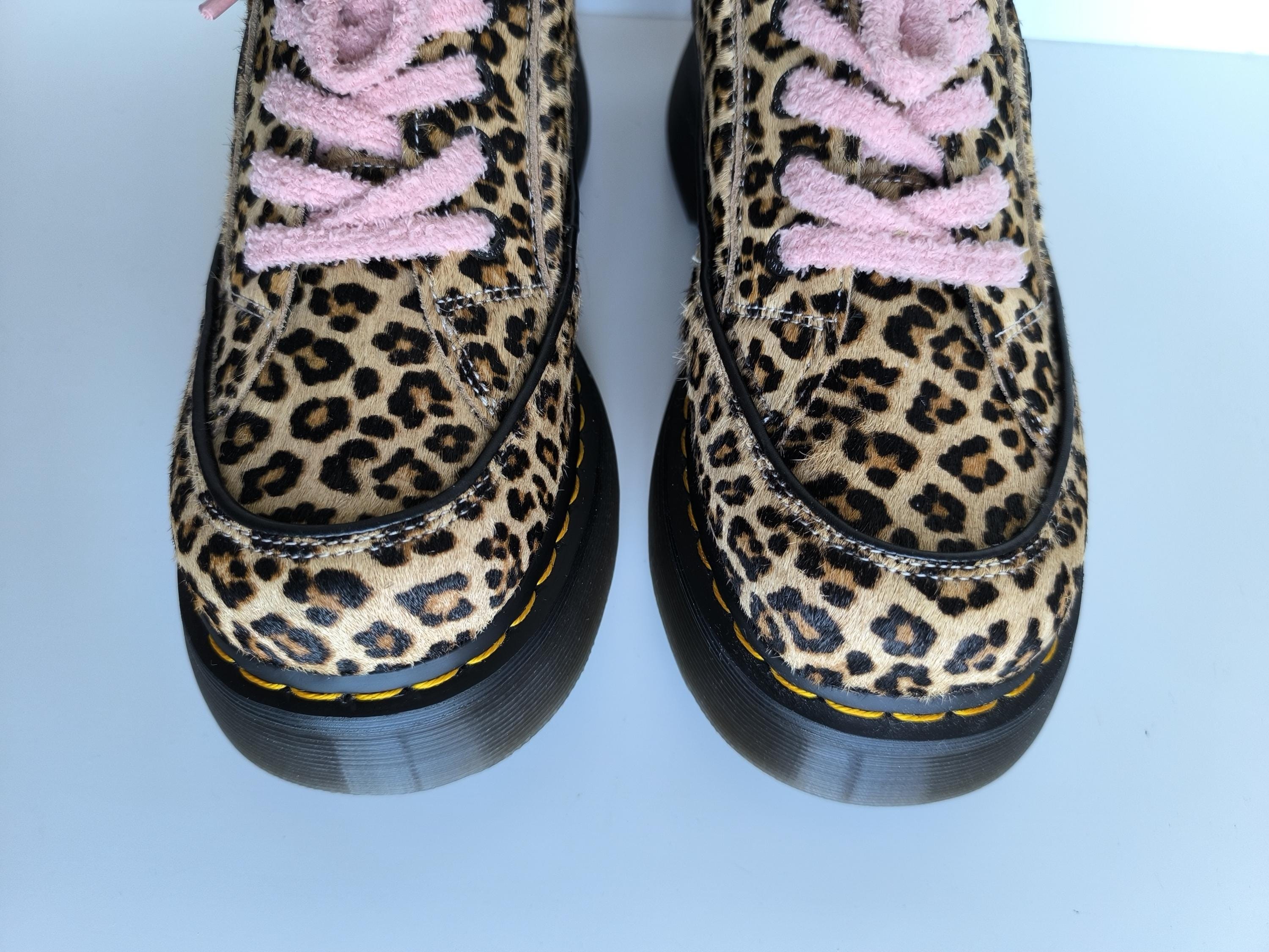 New Dr Martens BUZZ 5i Leopard Print Shoes Sneakers Platform Women