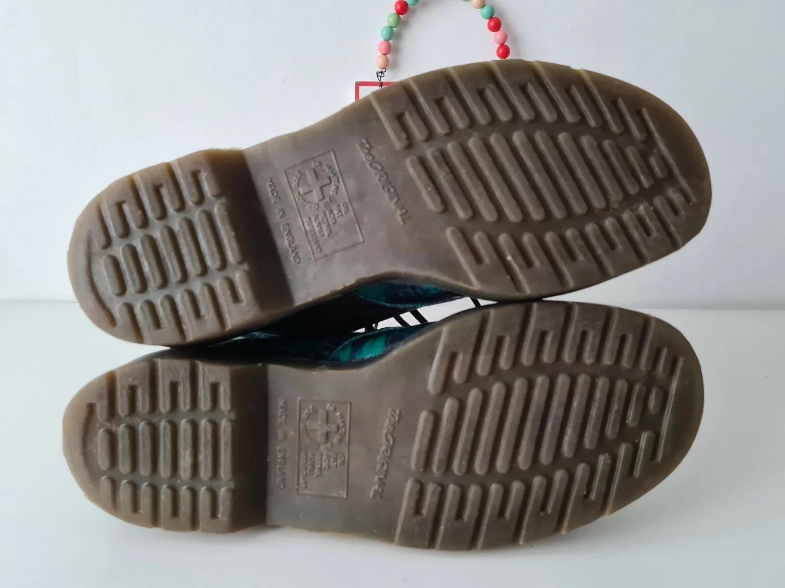Dr Martens 1460 Vintage England 8 Hole Teal Green Rub off