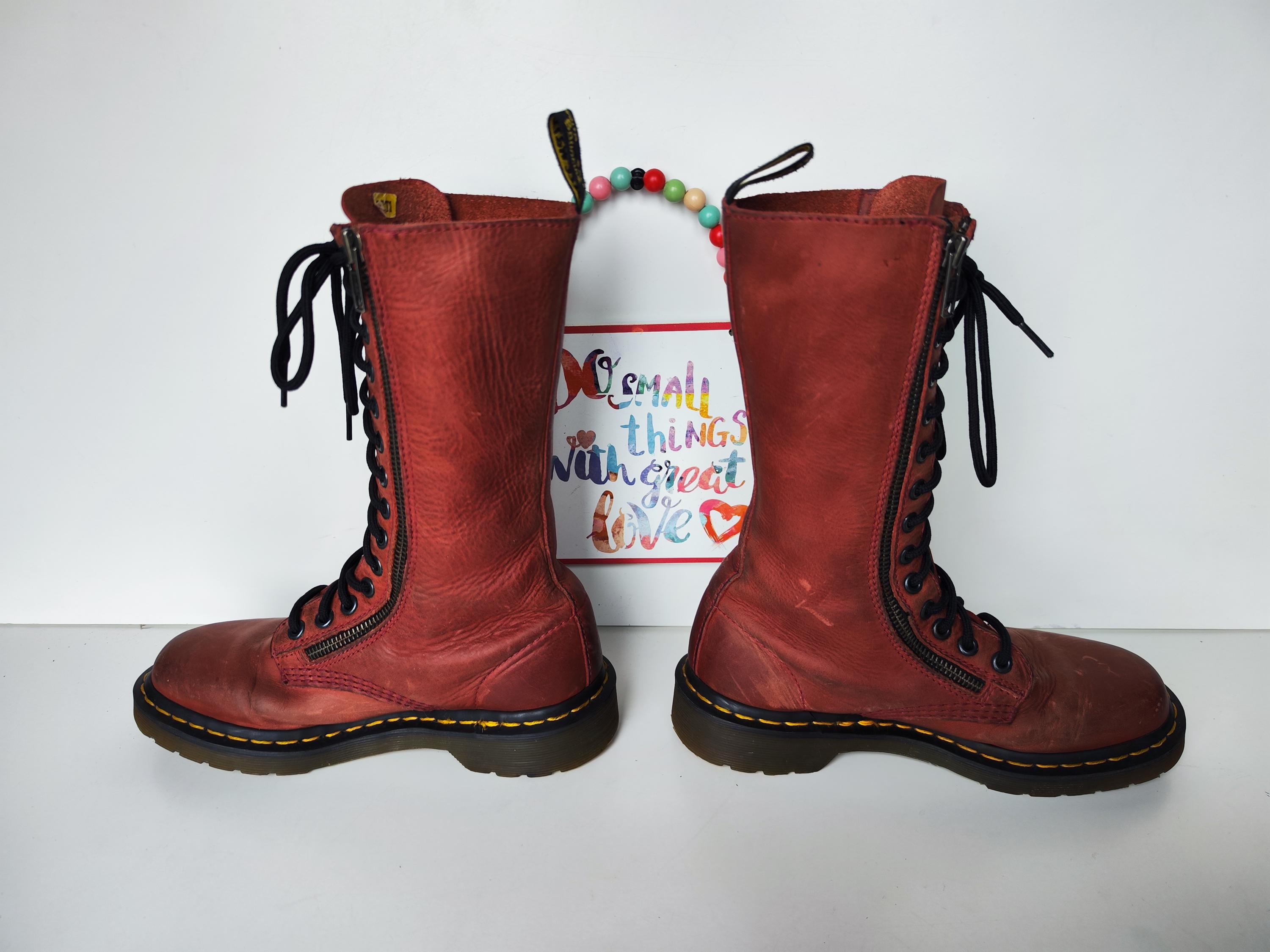 ドクターマーチン 9733 ダブル 2 ジップ 14 ホール チェリー オックス