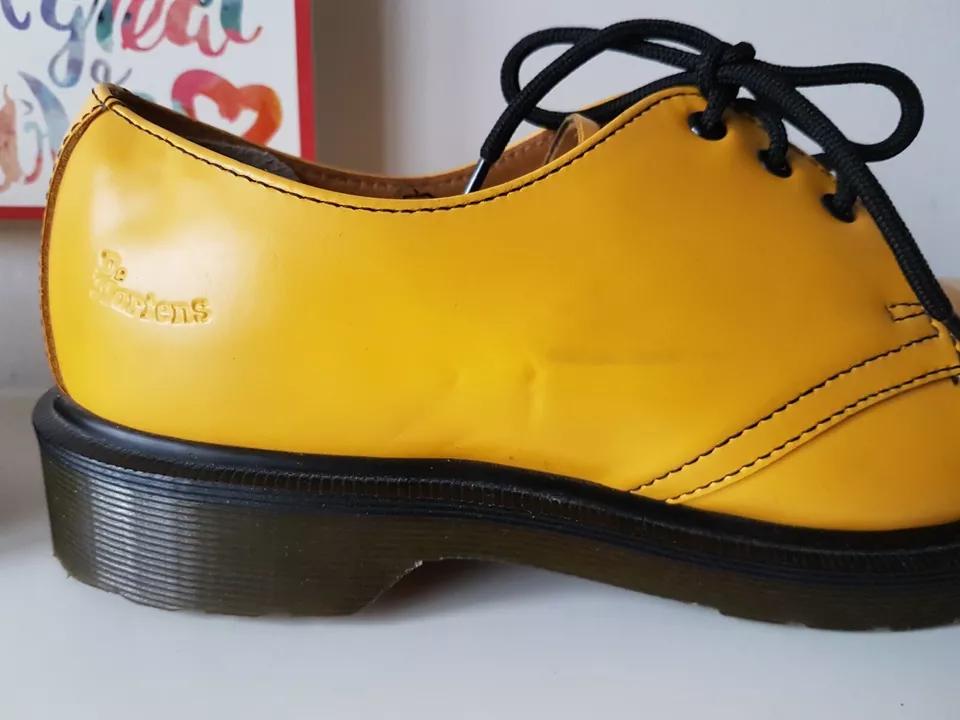 Dr Doc Martens 1461 Yellow 3 Hole Leather Oxford Shoes UK6