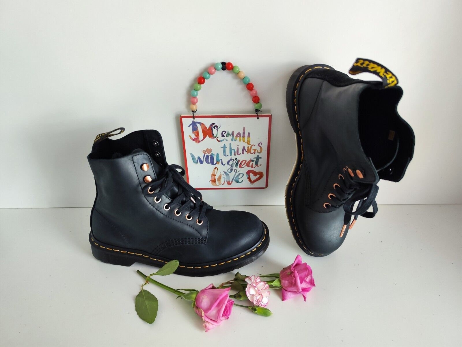 New Dr martens soapstone pascal leather hooks boots Black UK 8 EU 42 US 10